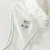 Dave&Bella Summer Toddler Girls White Chinese Style Party A-line Dress(wallet bag)