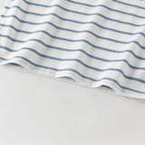 Dave&Bella Toddler Boys Summer Fashion Striped Red/Blue Breathable Casual T-shirts