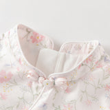Dave&Bella Toddler Girls Summer Floral Print Turtle Elegant Chinese-style Party Dress