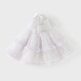 Dave&Bella Toddler Girls Summer Noble Purple Chinese-style Lightweight Mesh Dress