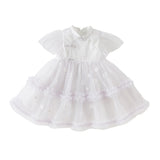 Dave&Bella Toddler Girls Summer Noble Purple Chinese-style Lightweight Mesh Dress