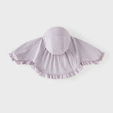 Dave&Bella Summer Toddler Girls Purple Hooded Lightweight Cape-style Sunscreen Jackets