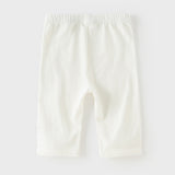 Dave&Bella Toddler Girls Summer Versatile Beige/Purple Stretchable Soft Pants