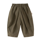 Dave&Bella Toddler Girls/Boys Summer Multi-color Straight-leg Wide Versatile Pants