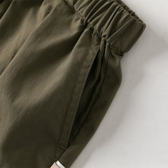 Dave&Bella Toddler Girls/Boys Summer Multi-color Straight-leg Wide Versatile Pants