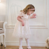 Dave&Bella Summer Toddler Girls Adorable Light Pink Flutter Sleeve Soft Mesh Dress
