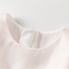 Dave&Bella Summer Toddler Girls Adorable Light Pink Flutter Sleeve Soft Mesh Dress