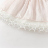 Dave&Bella Summer Toddler Girls Adorable Light Pink Flutter Sleeve Soft Mesh Dress