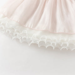 Dave&Bella Summer Toddler Girls Adorable Light Pink Flutter Sleeve Soft Mesh Dress