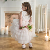 Dave&Bella Girls Summer Sweet Pink A-line Fluffy Tulle Party Princess Dress