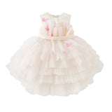 Dave&Bella Girls Summer Sweet Pink A-line Fluffy Tulle Party Princess Dress