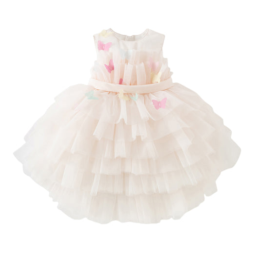 Dave&Bella Kids Girls Summer Sweet Pink A-line Fluffy Tulle Party Princess Dress