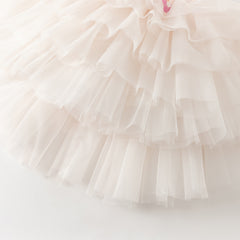 Dave&Bella Kids Girls Summer Sweet Pink A-line Fluffy Tulle Party Princess Dress