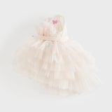 Dave&Bella Girls Summer Sweet Pink A-line Fluffy Tulle Party Princess Dress