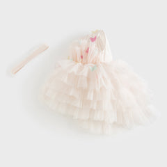 Dave&Bella Kids Girls Summer Sweet Pink A-line Fluffy Tulle Party Princess Dress
