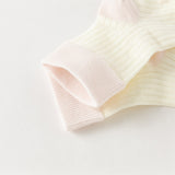 Dave&Bella Children Girls Summer Yellow Pink Soft Color-blocked Short Socks[Pack of 2]