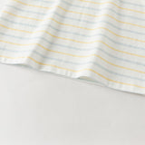 Dave&Bella Summer Toddler Boys Yellow Striped Cute Print Comfortable Sleeveless Sets