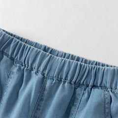 Dave&Bella Toddler Boys Summer Fashion Denim Blue Loose Comfortable Jeans