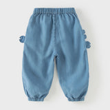 Dave&Bella Toddler Boys Summer Fashion Denim Blue Loose Comfortable Jeans