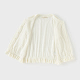 Dave&Bella Toddler Girls Summer Beige Long Sleeve Dress-style Sweater Cardigans