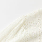 Dave&Bella Toddler Girls Summer Beige Long Sleeve Dress-style Sweater Cardigans