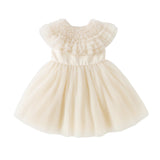 Dave&Bella Kids Girls Summer Noble Champagne Sleeveless Tulle Party Dress(with shawl)