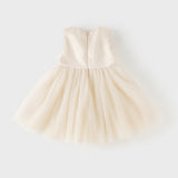 Dave&Bella Kids Girls Summer Noble Champagne Sleeveless Tulle Party Dress(with shawl)