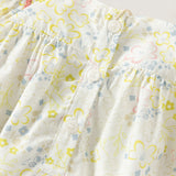 Dave&Bella Summer Toddler Girls Floral Stylish Square Collar Flower Print Outfit Sets