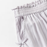 Dave&Bella Toddler Girls Summer Purple/Grey Adjustable-waistband Loose Jogger Pants