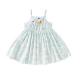 Dave&Bella Summer Toddler Girls Floral Print 3D flowers Desgin Spaghetti Strap Dress