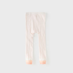 Dave&Bella Summer Kids Girls Cute Beige/Pink Lightweight Slim Footless Tights Leggings