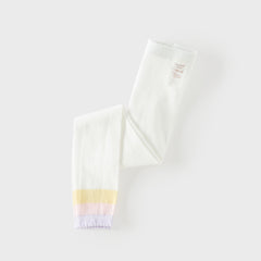 Dave&Bella Summer Kids Girls Cute Beige/Pink Lightweight Slim Footless Tights Leggings