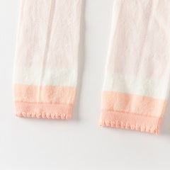 Dave&Bella Summer Kids Girls Cute Beige/Pink Lightweight Slim Footless Tights Leggings