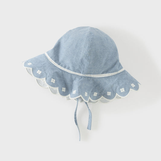 Dave&Bella Summer Toddler Girls Stylish Denim Blue Comfortable Breathable Cotton Hats