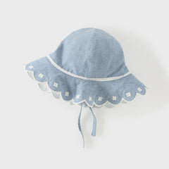 Dave&Bella Summer Toddler Girls Stylish Denim Blue Comfortable Breathable Cotton Hats