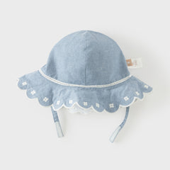 Dave&Bella Summer Toddler Girls Stylish Denim Blue Comfortable Breathable Cotton Hats