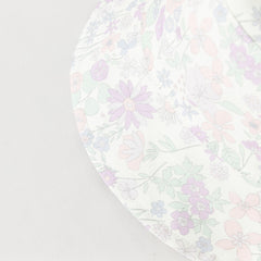 Dave&Bella Toddler Girls Stylish Purple Floral Print Lightweight Cotton Fisherman Hats