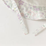 Dave&Bella Toddler Girls Stylish Purple Floral Print Lightweight Cotton Fisherman Hats
