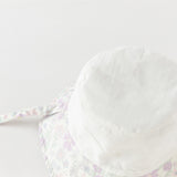 Dave&Bella Toddler Girls Stylish Purple Floral Print Lightweight Cotton Fisherman Hats