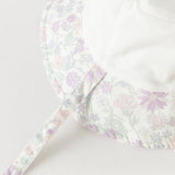 Dave&Bella Toddler Girls Stylish Purple Floral Print Lightweight Cotton Fisherman Hats