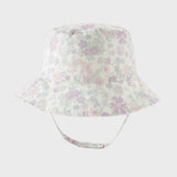 Dave&Bella Toddler Girls Stylish Purple Floral Print Lightweight Cotton Fisherman Hats