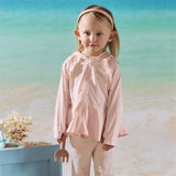 Dave&Bella Toddler Girls Cute Print Outwear Hooded Lightweight Summer Screen Jackets