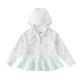 Dave&Bella Toddler Girls Cute Print Outwear Hooded Lightweight Summer Screen Jackets