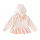 Dave&Bella Toddler Girls Cute Print Outwear Hooded Lightweight Summer Screen Jackets
