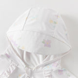 Dave&Bella Toddler Girls Cute Print Outwear Hooded Lightweight Summer Screen Jackets