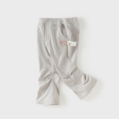 Dave&Bella Summer Toddler Girls Pink/Grey Slim Stretchable Comfortable Pants