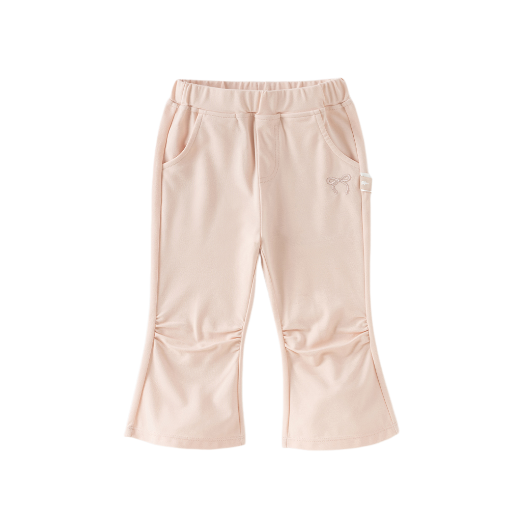 Dave&Bella Summer Toddler Girls Pink/Grey Slim Stretchable Comfortable Pants