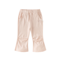 Dave&Bella Summer Toddler Girls Pink/Grey Slim Stretchable Comfortable Pants