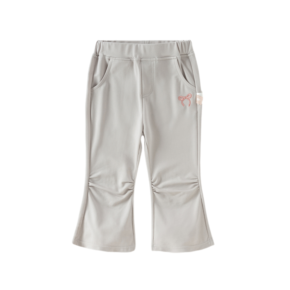 Dave&Bella Summer Toddler Girls Pink/Grey Slim Stretchable Comfortable Pants