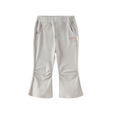 Dave&Bella Summer Toddler Girls Pink/Grey Slim Stretchable Comfortable Pants